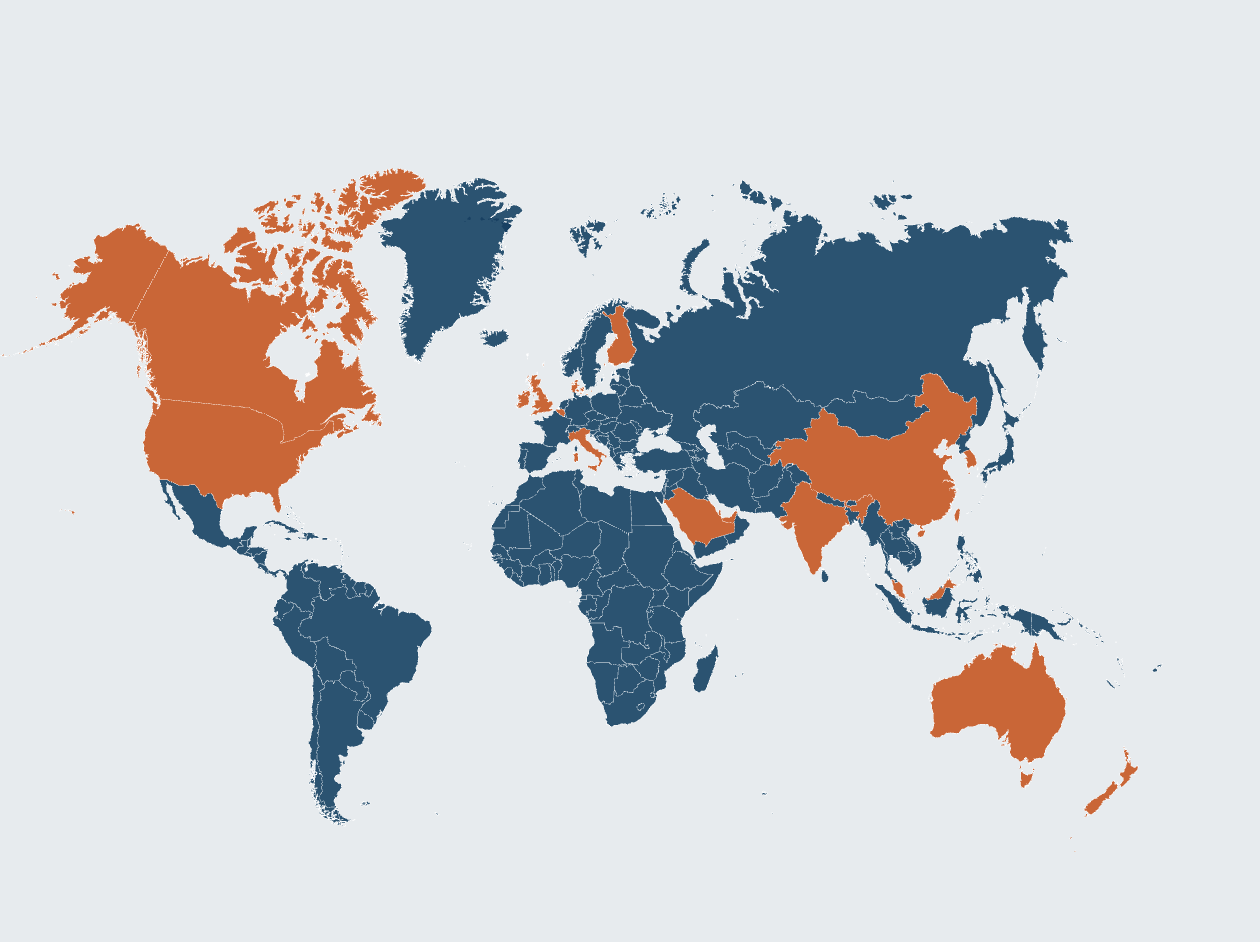 ALARA - Hizmet Verilen Ülkeler Haritası